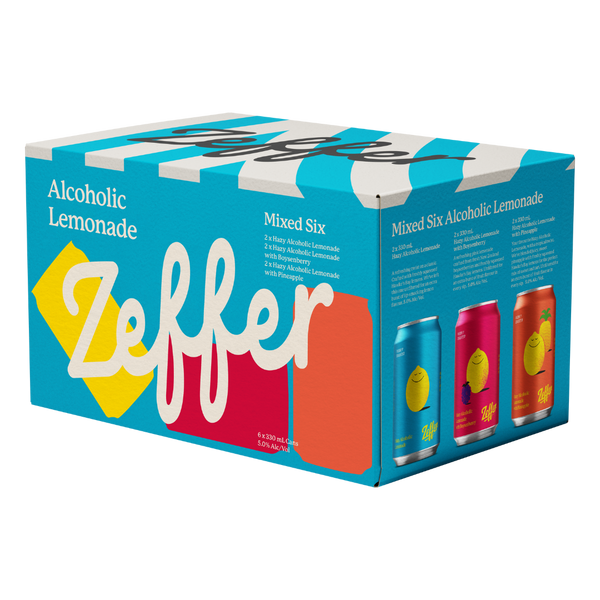 Zeffer Hazy Lemonade 5% Mixed 6 Pack Cans 330ml